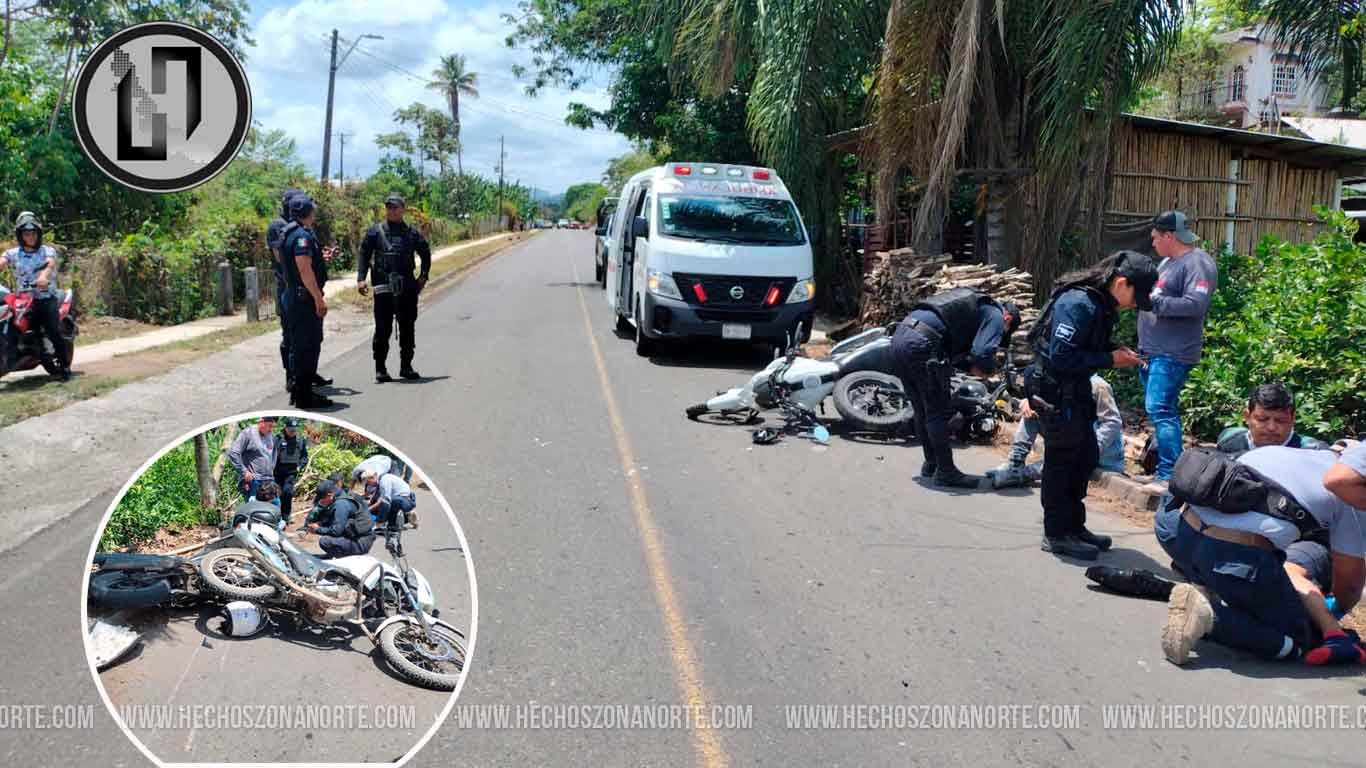 Choque de motocicletas deja un herido